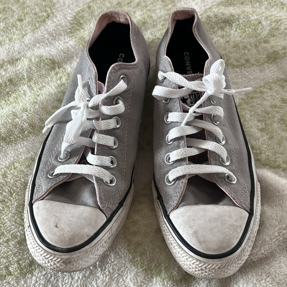 Gray Converse All Star Sneakers - image 3